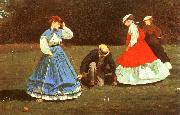 Winslow Homer The Croquet Game USA oil painting artist